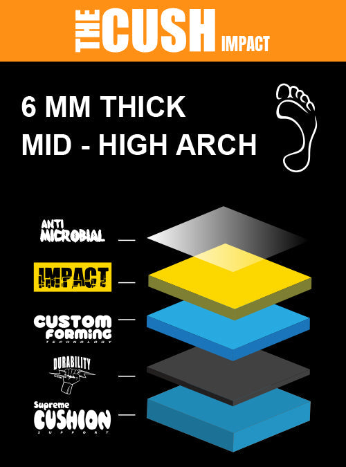 CUSH IMPACT 6MM Mid-High Arch | Chico Brenes Skull Wax Insoles